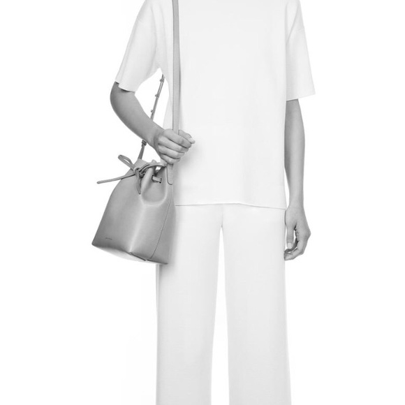 NEW Mansur Gavriel Mini Black/Cobalt Bucket Bag - Picture 5 of 5